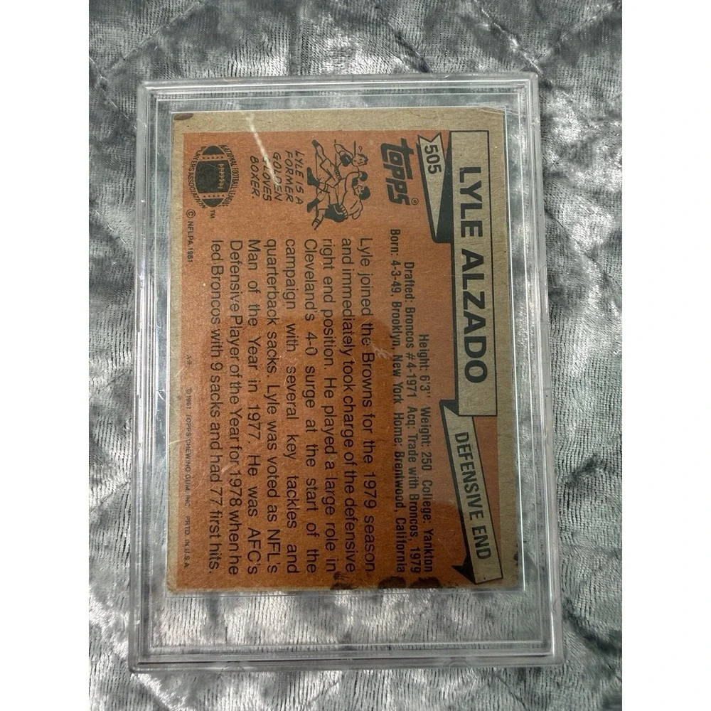 1982 Topps Lyle Alzado #505 Cleveland Browns Vintage NFL Football Card‎